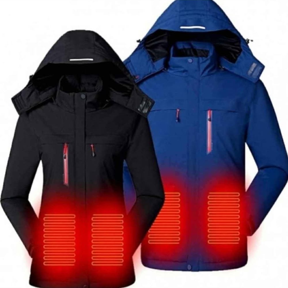 Women's Winter Ski & Snow Heated Jacket - Black and Blue